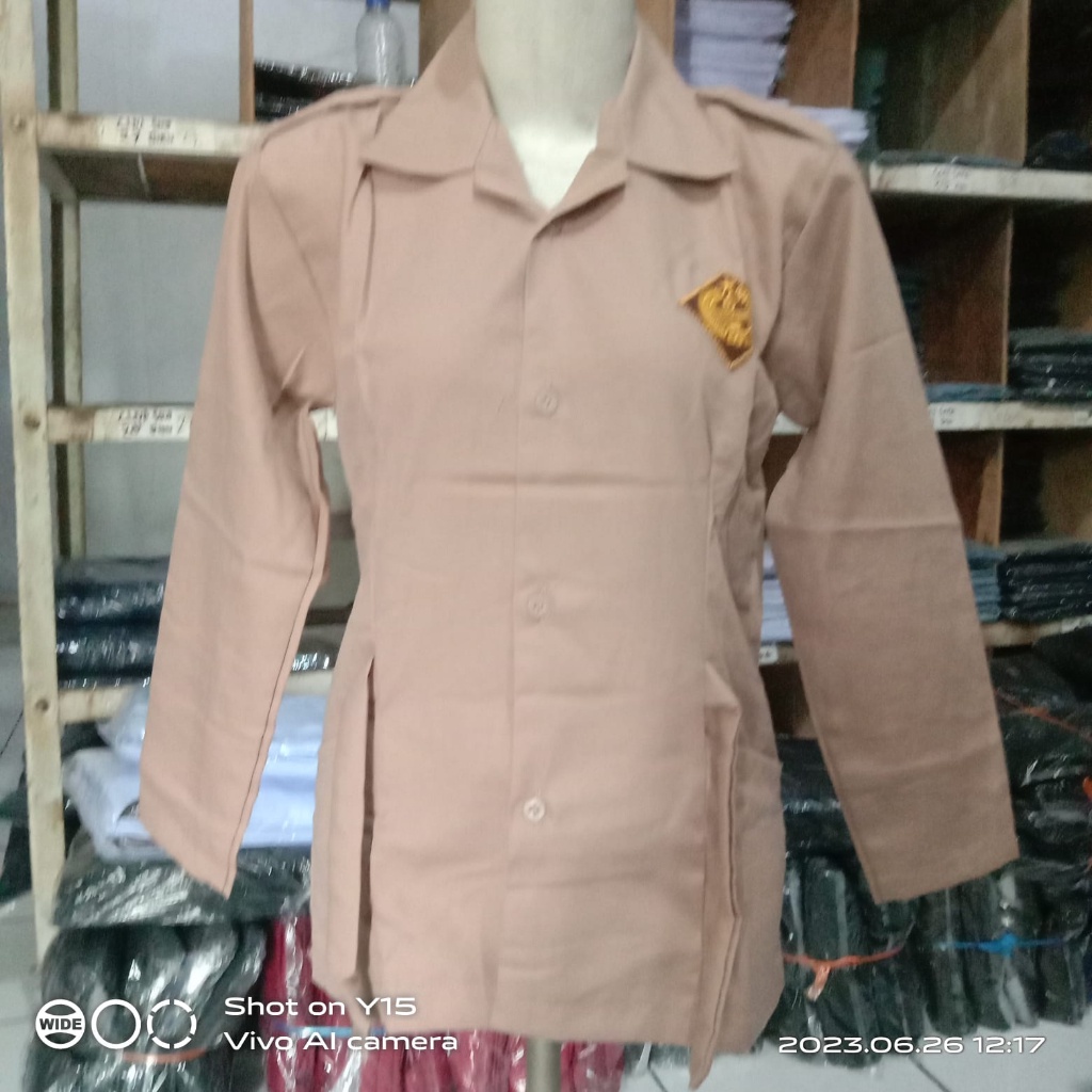 PROMO / BAJU PRAMUKA PANJANG PEREMPUAN KANTONG BAWAH SMP/SMA K SERAGAM SEKOLAH SMP/SMA SERAGAM