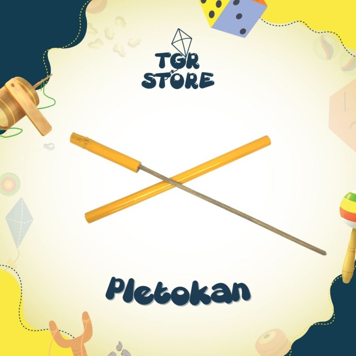 BERKUALITAS Permainan Tradisional Pletokan Pistol Bambu Jadul