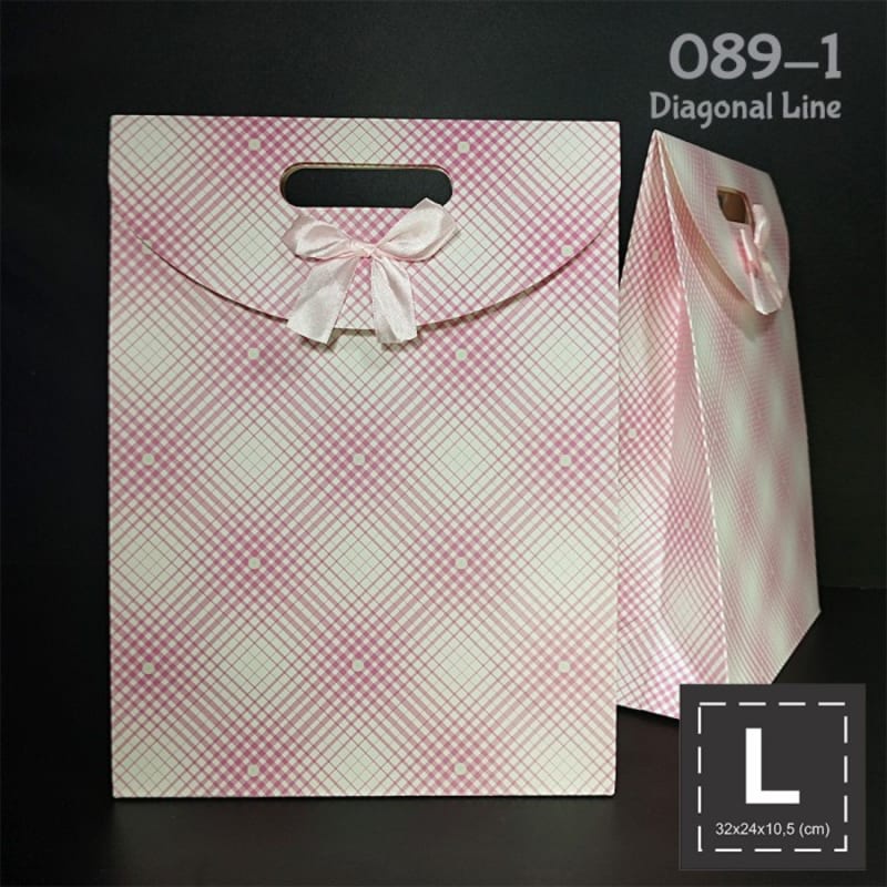 

Paper Bag L Pita - Goodie Bag / Goody Bag / Tas ULTAH - DIAGONAL LINE