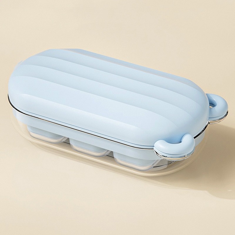 

Cetakan Es Batu Jelly Kotak 6 Grid Ice Cube Tray Quick Press - K6 - Sky Blue | Jakhoki