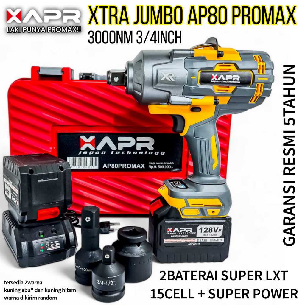 PROMO AP80PROMAX APR RAJA impact wrench xtra jumbo 3/4inch type AP80 promax 3000NMgaransiresmi