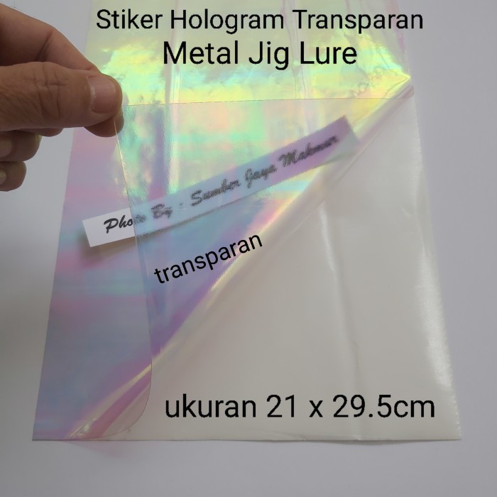 JaminAnOkE- Stiker Hologram Transparan Metal Jig Lure