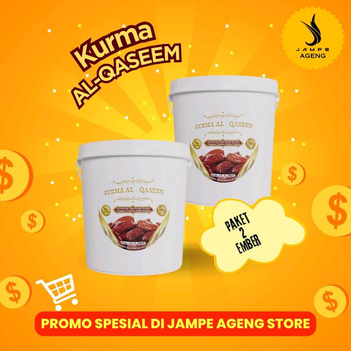 

(Paket 2ember ) Kurma al Qaseem Exp 2025 kurma al Qaseem 1kg