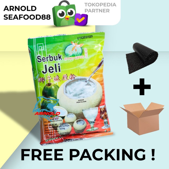 

serbuk jeli kelapa happy grass 225g / coconut jelly powder 225g