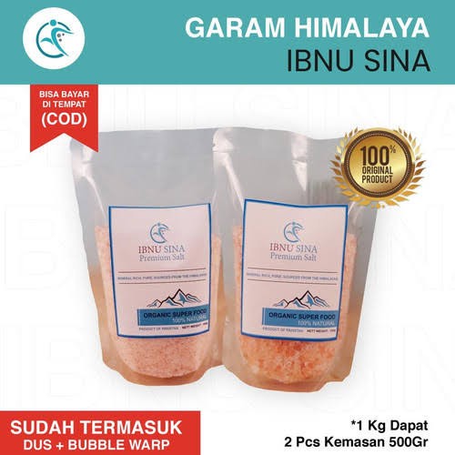 

(ASLI) garam himalaya ibnu sina 1000gr/himalayan pink salt ibnu sina