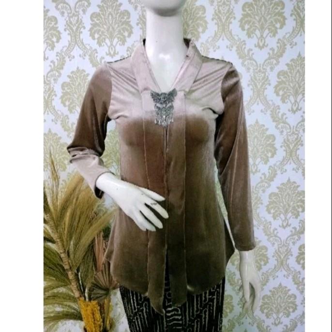 Kebaya Beludru Kartini Polos Baju Dewasa Dress Pest Produk Unggulan