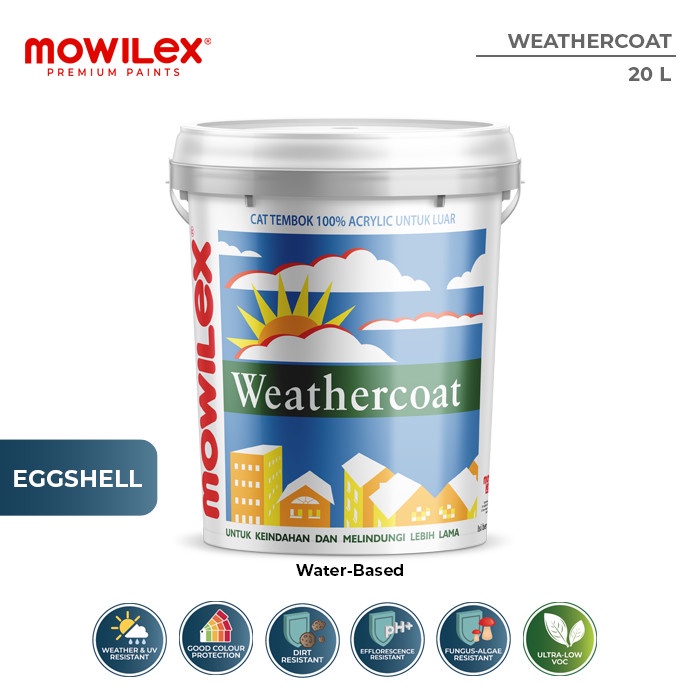 Mowilex Weathercoat Cat Tembok Eksterior (1/2) - 20 Ltr