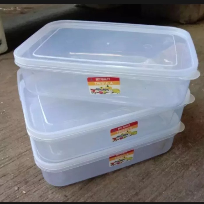 (BestSeller) Kotak Makanan Plastik Transparan KMP MUTIARA 900 Ml