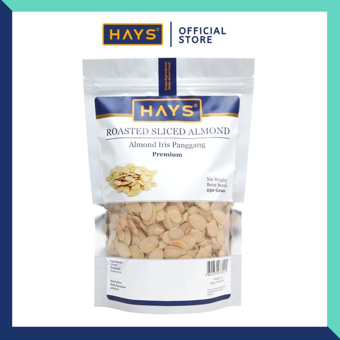 

terbaru !!! hays kacang almond iris panggang 250 gram / roasted sliced almond 250 gram ready
