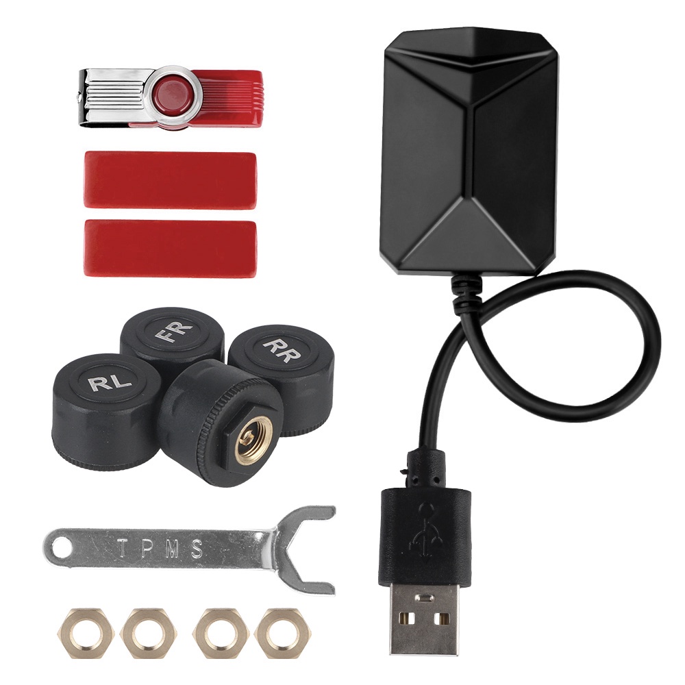 USB Android Car TPMS Android Navigation Alarm System Wireless Transmission TPMS Tire Pressure Monito