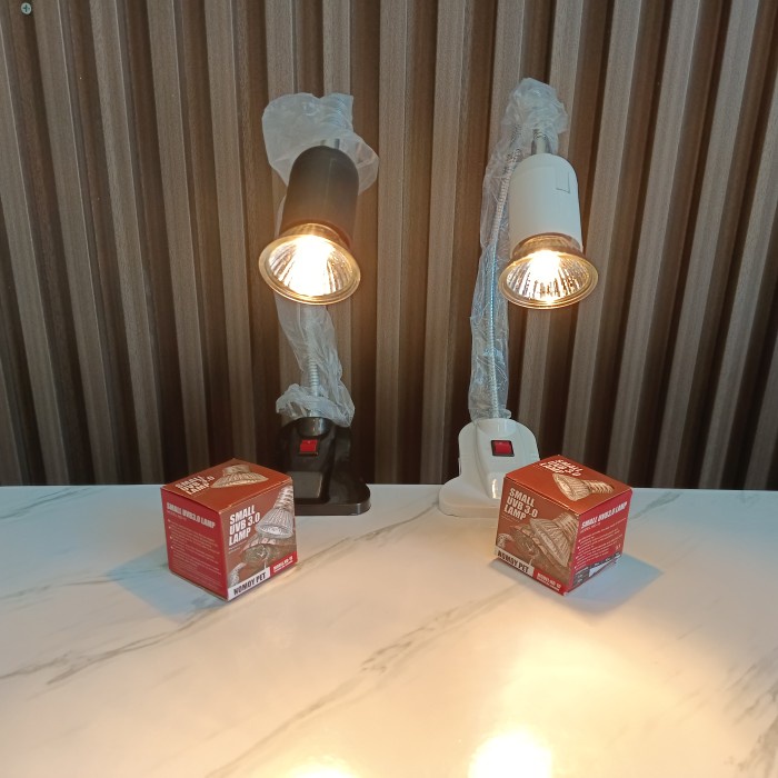 Promo Lampu Reptil Set Lampu Uvb Uva Penghangat Kandang Kura Kura Iguana 25 Watt Terlaris