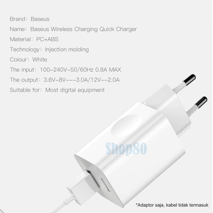 [BestSeller] Baseus Adaptor 24W USB QC 3.0 Fast Charging Power Charger Adapter