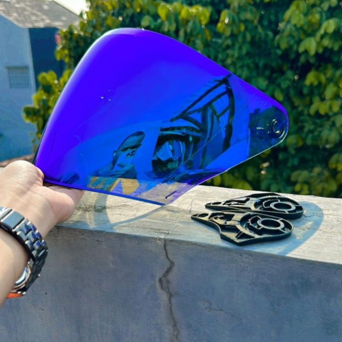 Jual [READY] Kaca Flat Visor Helm Alv Ultron Alv ultron pro Hitam Bening Silver Blu