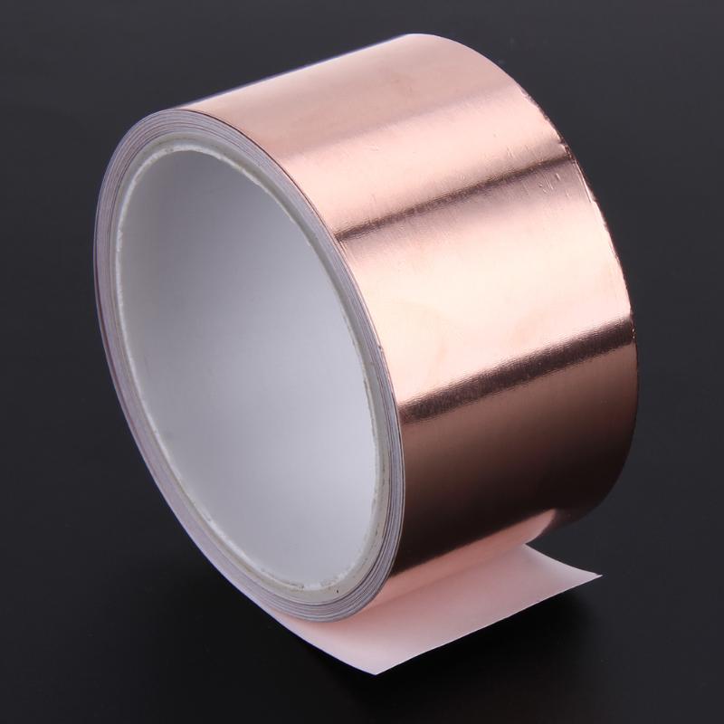 50mm X 5.5m Double Conductive Adhesive EMI Shielding Copper Foil Tape for slug repellent EMI shieldi