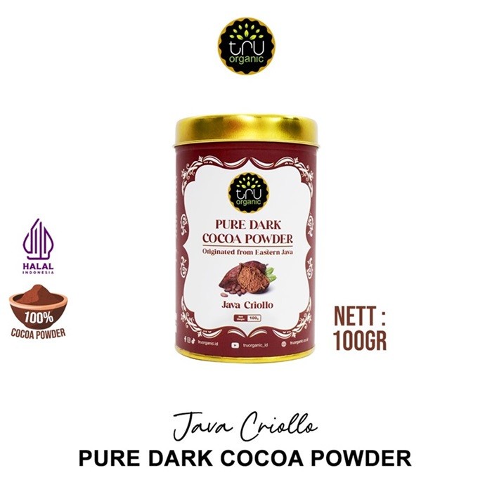 

SALE TERHOTT TRUORGANIC PURE DARK COCOA POWDER JAVA CRIOLLO 100GR BUBUK COKELAT PREMIUM CHOCOLATE