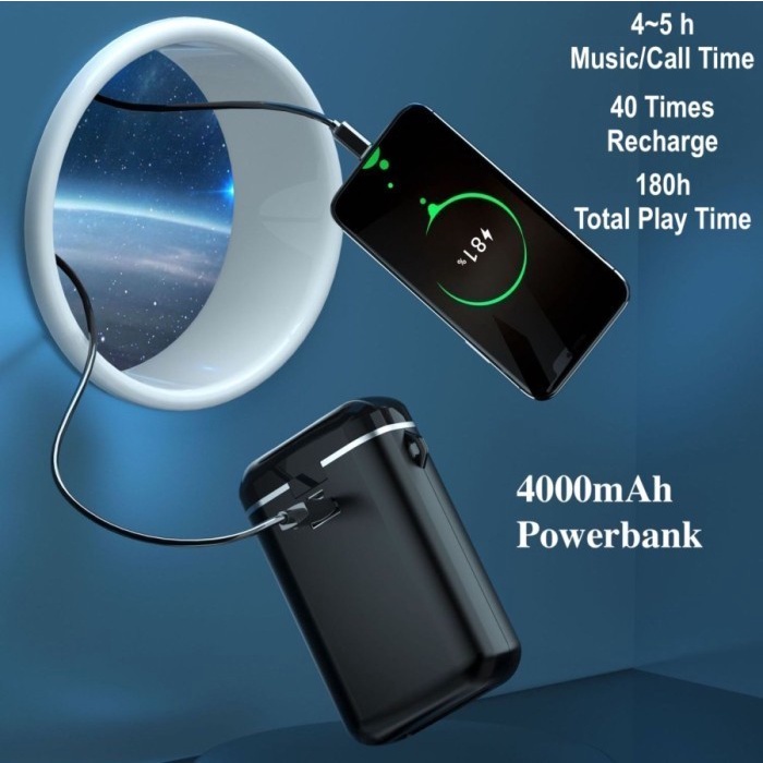 (GoodSeller) Super Bass M6 TWS Headset Bluetooth Speaker Wireless Earphone 4 in 1