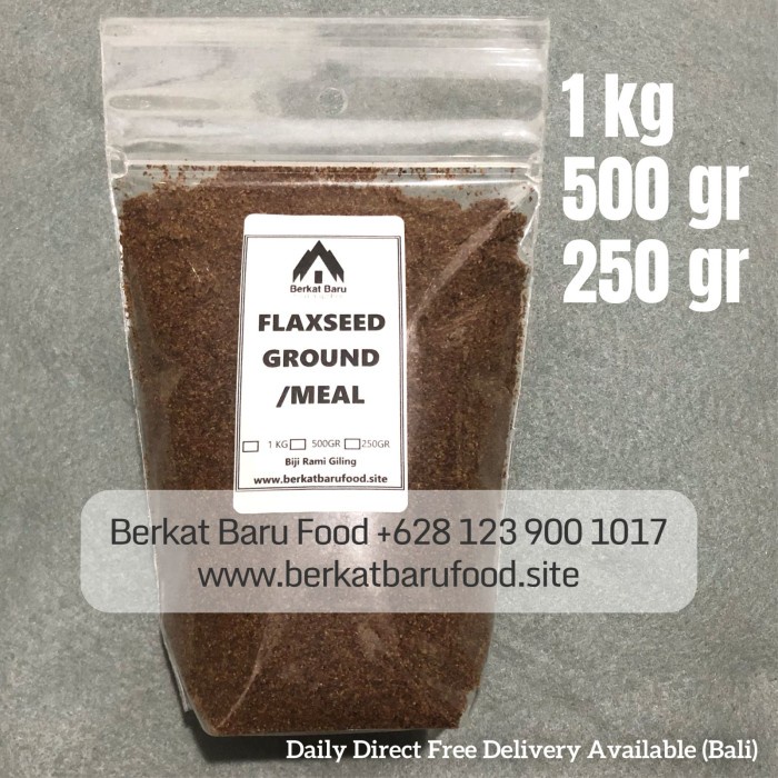 

Flaxseed Ground 1 kg / Flaxseed Powder / Flaxseed Meal / Biji Rami Giling 1 kg