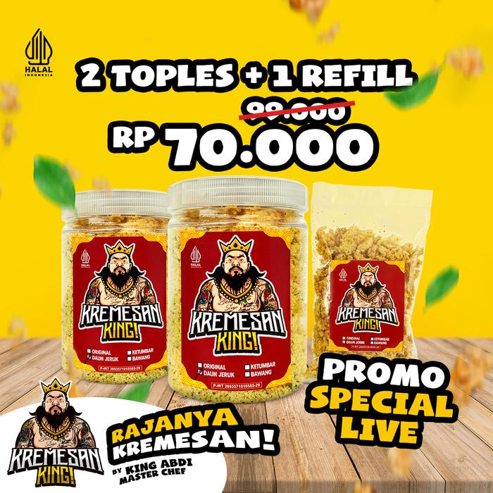 

Kremesan King Abdi - Rajanya Kremesan 2 Toples + 1 Refill
