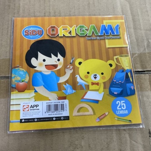 

(BestSeller) Kertas Lipat Sidu Tanggung Isi 25 Lembar / Origami Warna 14x14 cm 25 T