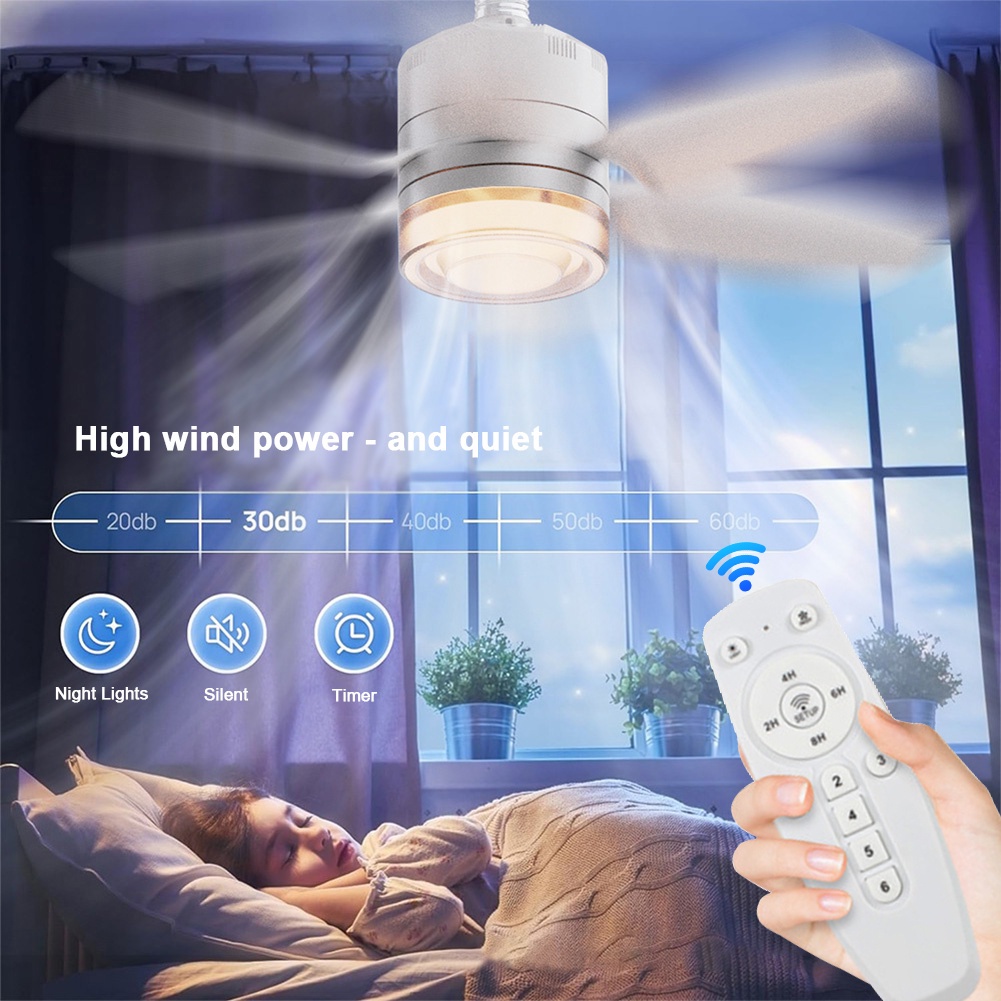 Modern LED Ceiling Fan 30W E26/27 Socket Fan With Remote Control 3 Color Dimmable Chandelier Ceiling
