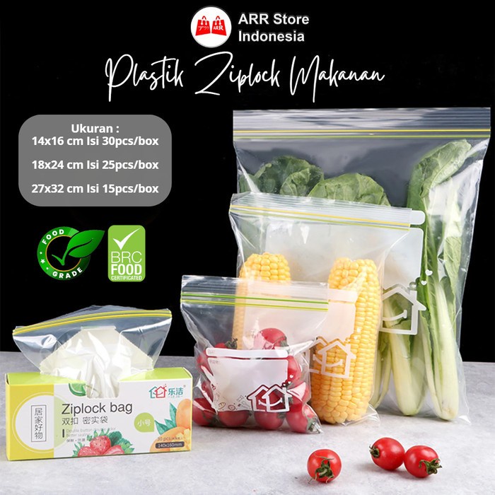 (BestSeller) Plastik Kulkas Penyimpanan Reusable Food Storage Plastik Ziplock