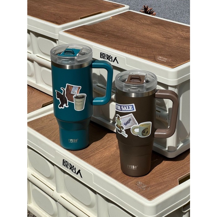Terpopuler Tumbler Tyeso Stainless Dengan Gagang 900Ml Free Stiker/Tumbler Tyeso