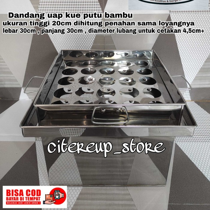 Dandang cetakan kue putu bambu / kukusan kue putu