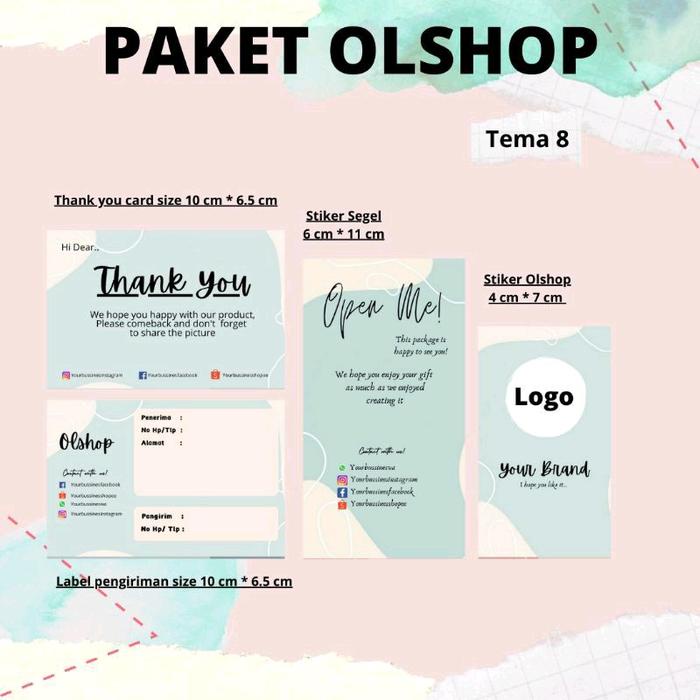 

Produk Terbaru [200 Pcs] Paket Packing Olshop Lengkap Sticker Alamat Cod
