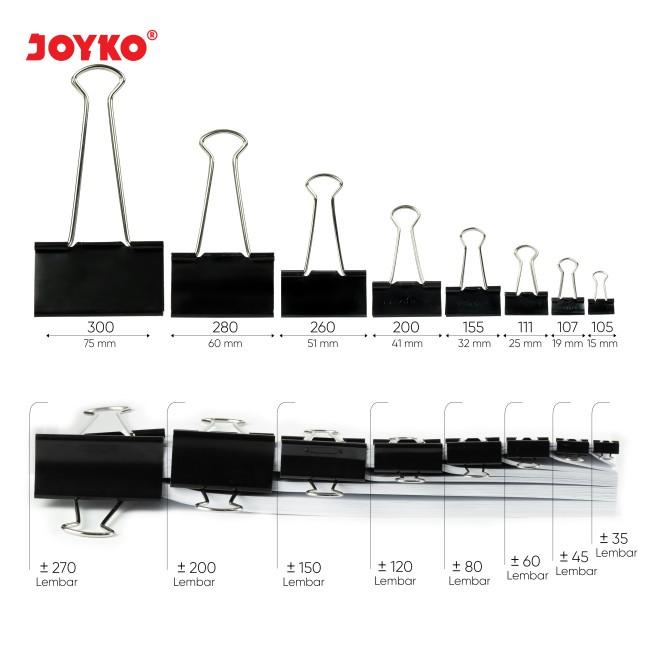 

Ready Stock Harga Grosir ( 1 Dus /12Boxes) Binder Clip Penjepit Joyko No.155 Original Packing Aman