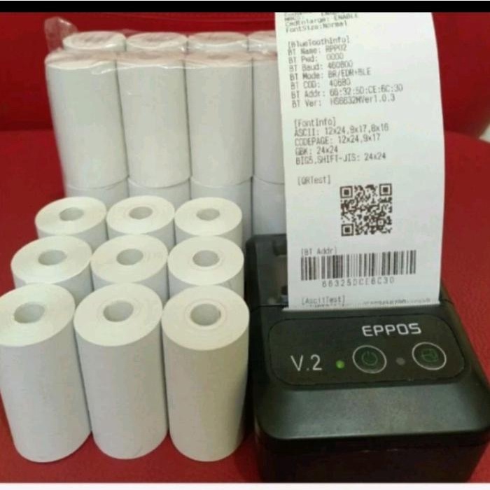 

Promo Paket Murah 100 Roll Struk Thermal Ukuran 57X30Mm Full Kertas Hitam Packing Aman
