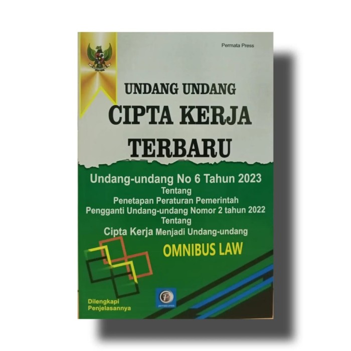 

Barang Terlaris Undang Undang Cipta Kerja Terbaru Omnibuslaw - Permata Press Packing Aman