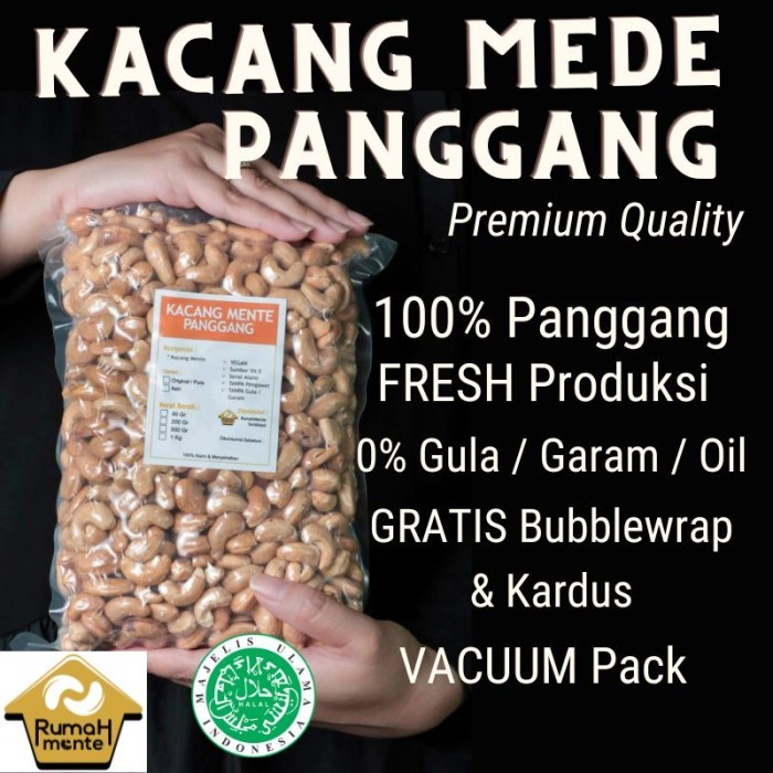 

(BestSeller) KACANG MEDE PANGGANG PURE 500GR
