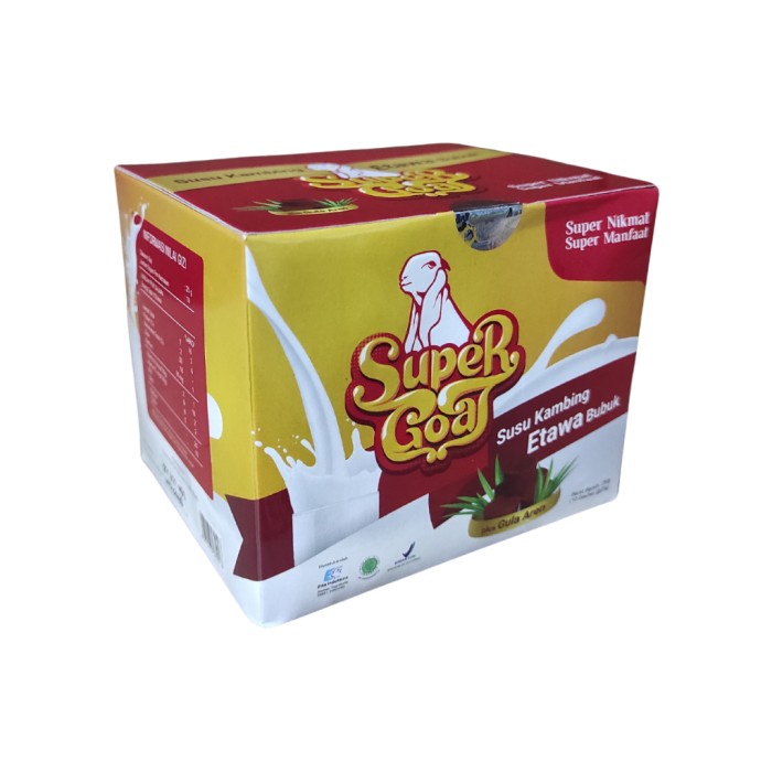 

(BestSeller) Susu Super Goat Gula Aren / Susu Kambing Etawa Bubuk Plus Gula Aren Isi 10 Sachet