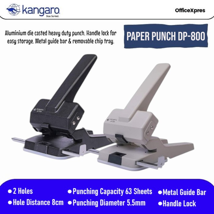 

Jual [READY] Pembolong Kertas/Pelubang Kertas 85 XL Kangaro DP 800