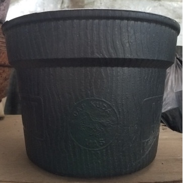 Pot bunga / pot KARET 42 hitam [POT KARET LEBIH KUAT DRI POT PLASTIK]