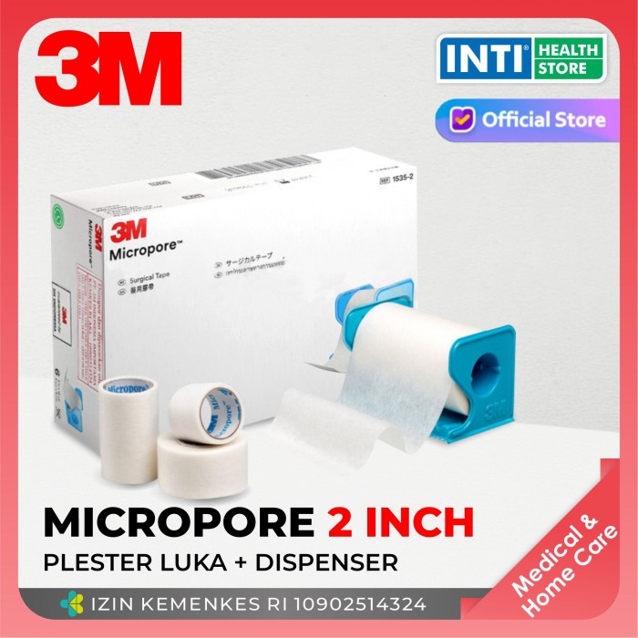 KamiReadySelalu- 3M Micropore 2 Inch Plester Putih Plester Roll Plester Luka