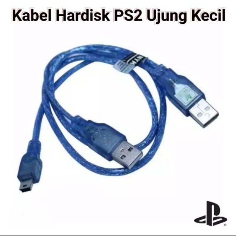 ELEKTRO11- Kabel Hardisk Ps2 Ujung Kecil Usb Harddisk Ps Playstation 2 Ps3 Laptop Cabang Besar Ke