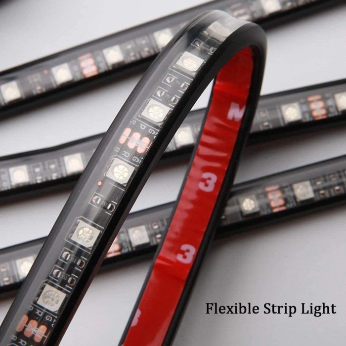 Lampu LED Strip Kolong Dashboard Mobil RGB Light LED USB Remote