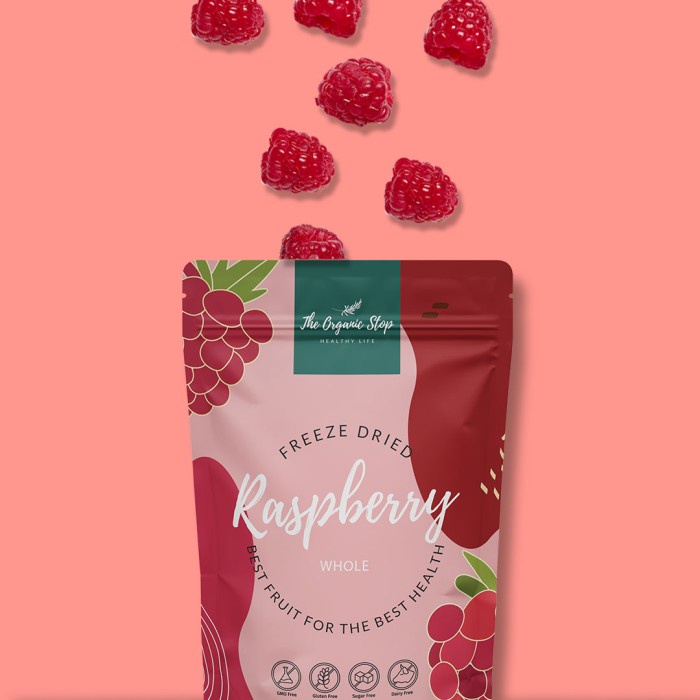 

TheOrganicStop Freeze Dried Raspberry Snack Sehat Buah Asli 6 gram