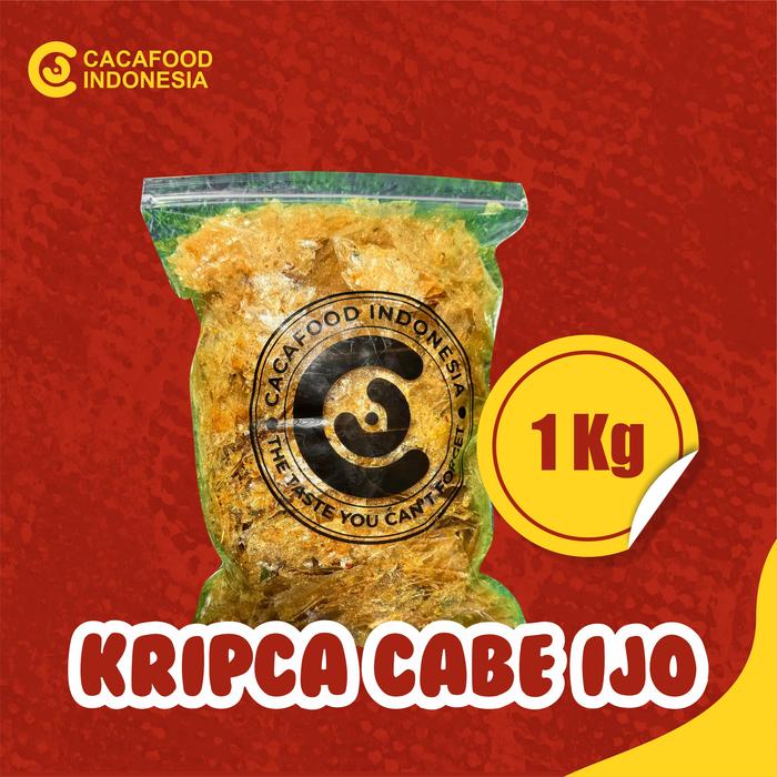 

NEW!! 1KG KRIPCA CABE IJO CACAFOOD Keripik Snacks Food renyah