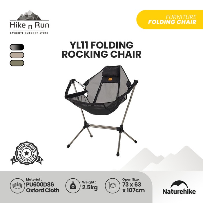 Terbaru Kursi Lipat Camping Naturehike Yl11 Nh21Jj004 Folding Rocking Chair