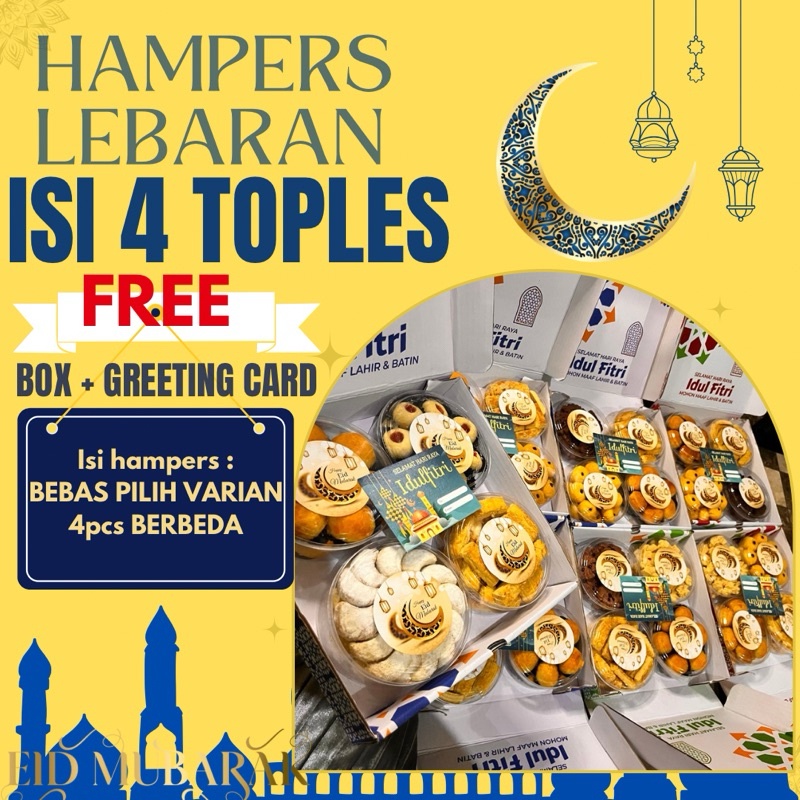 

HOT DEALS (FRESH READY SIAP KIRIM INSTAN GOSEND) BEBAS PILIH VARIAN SEPAKET HAMPERS KUE KERING