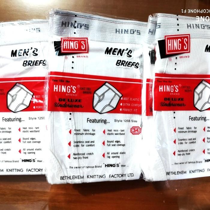 Terlaris Celana Dalam Hings Pria Original / Cd Hings Pria Ukuran 32 - 34 - 36 - 38 - 40 - 42 Putih,