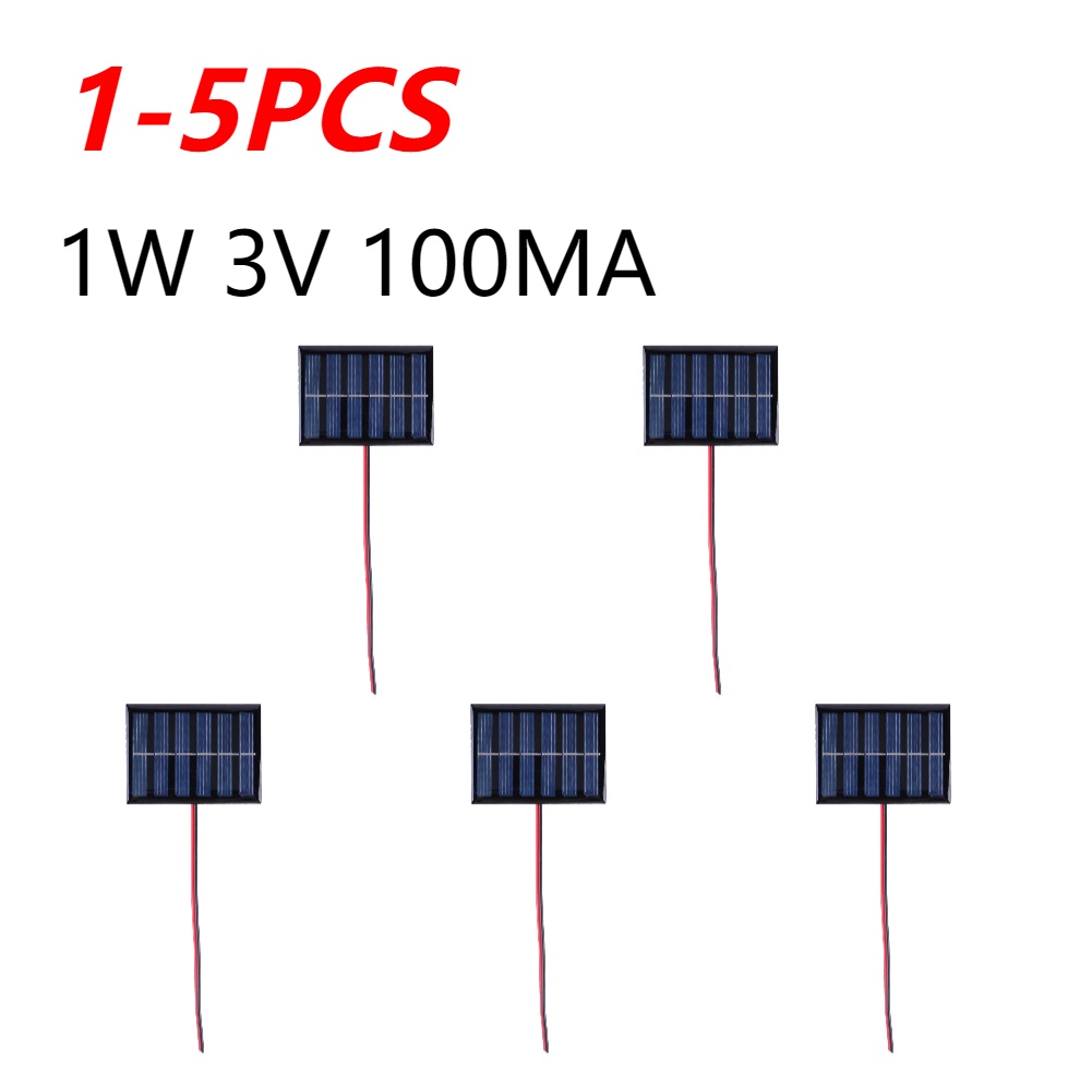 Mini Solar Panel Polycrystalline Silicon 1W 3V 100MA Outdoor Solar Battery Charger Emergency Power B