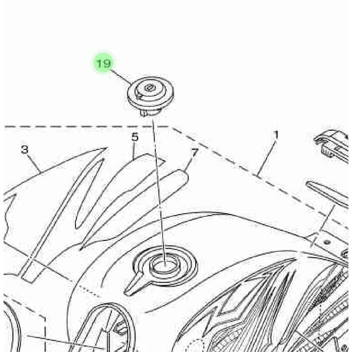 neww TUTUP TANGKI BENSIN SCORPIO Z YAMAHA PART ORI