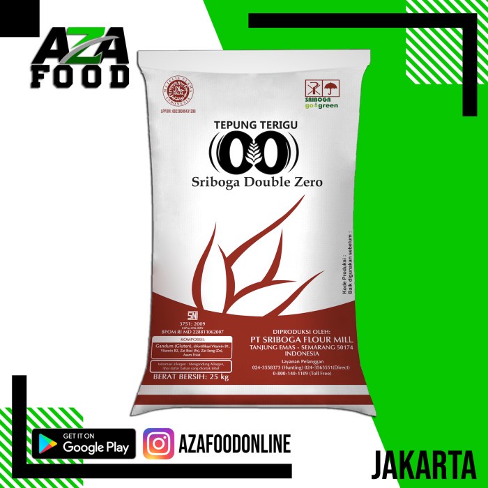 

Sriboga Tepung Terigu Double Zero 25 Kg