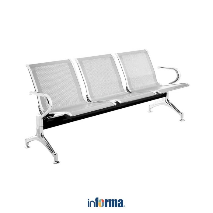 Terbaru Informa Y-Series Kursi Tunggu 3 Dudukan - Silver