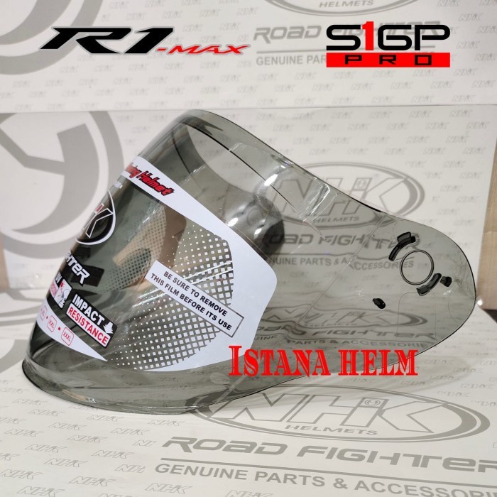Kaca Helm Nhk R1 Max / Visor Helm Nhk R1 Max R1 Elite Light Smoke Original Nhk