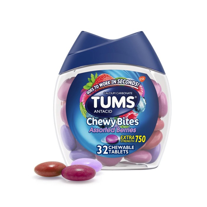 

TUMS NYERI LAMBUNG MAAG PERMEN 32 Tablest