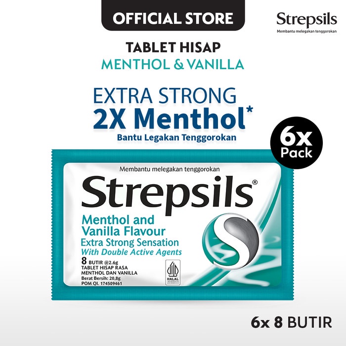 

Strepsils Extra Strong 8s x6 - Permen (Tablet Hisap) Pelega Tenggorokan